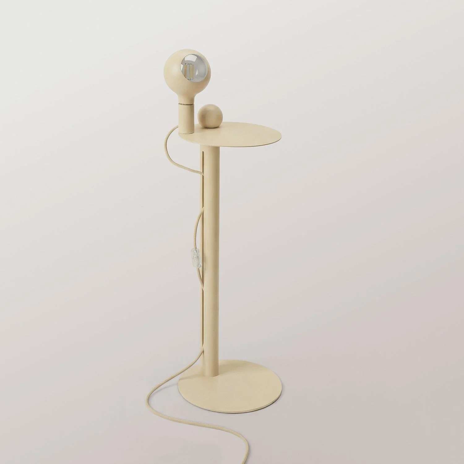 Rocco – Stehleuchte mit UK-Stecker und Camo-Glühbirne – Creme - Image 5