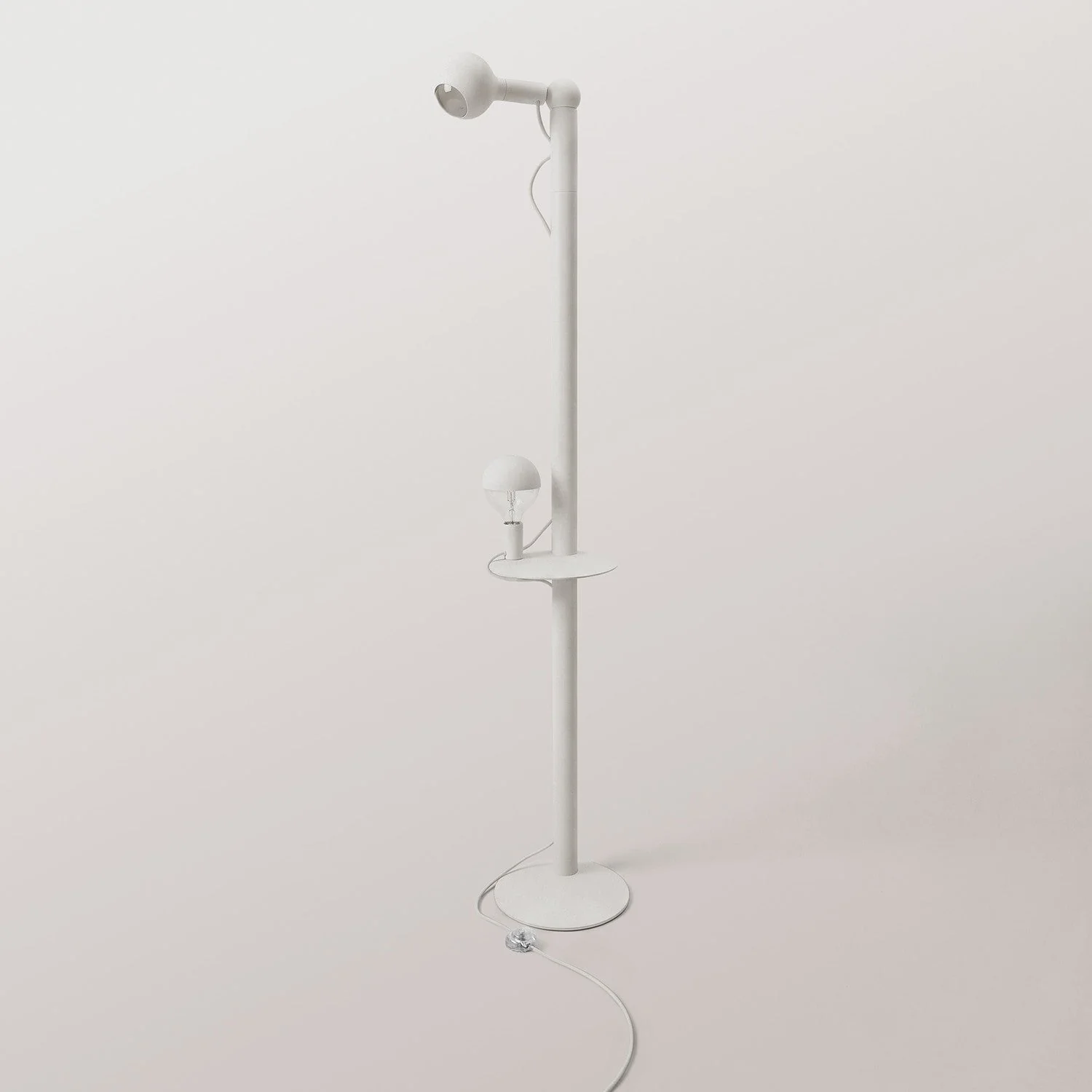 Rocco XXL - Stehlampe mit Glühbirne Maria und Camo - Weiß - Image 4