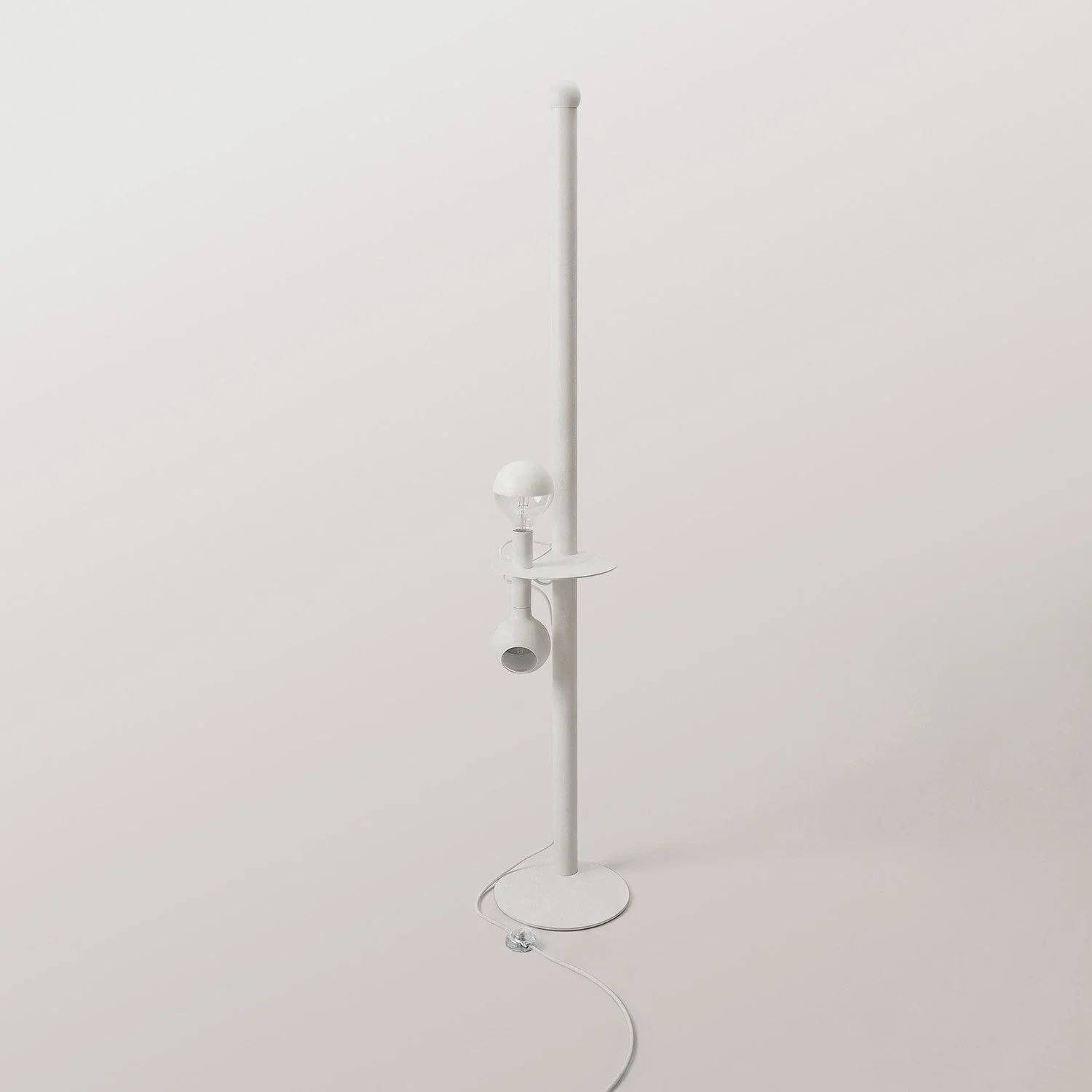Rocco XXL - Stehlampe mit Glühbirne Maria und Camo - Weiß - Image 6