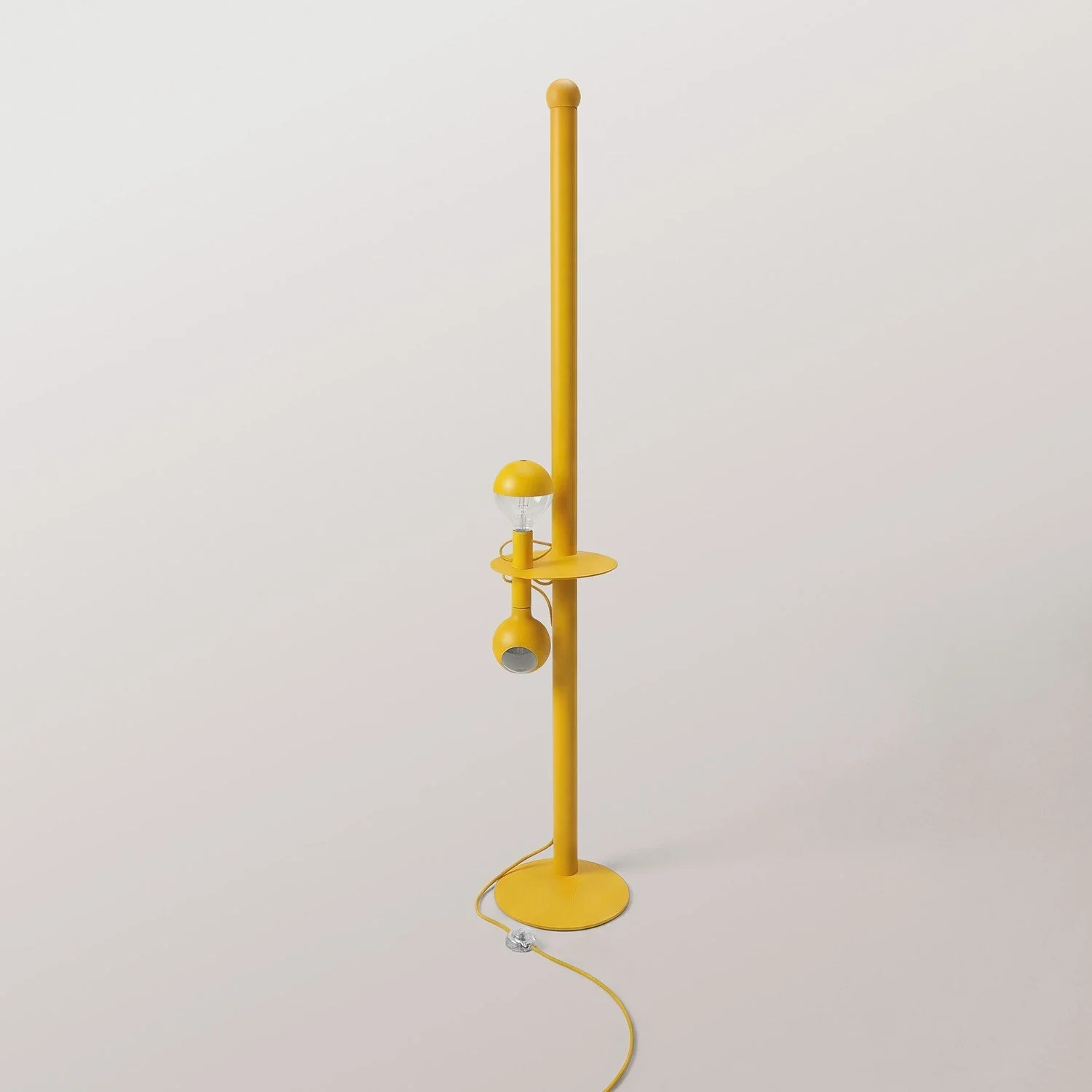 Rocco XXL - Stehleuchte mit UK-Stecker und Glühbirne Maria und Camo - Gelb - Image 6