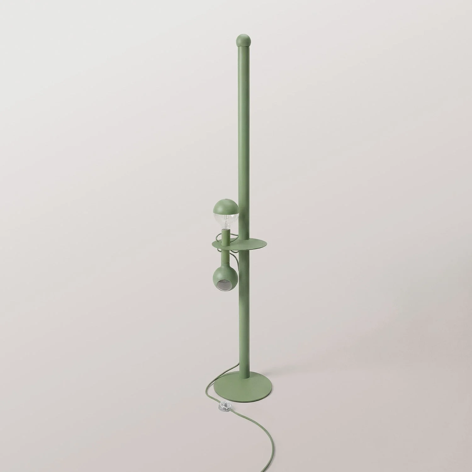 Rocco XXL - Stehleuchte mit UK-Stecker und Glühbirne Maria und Camo - Grün - Image 6