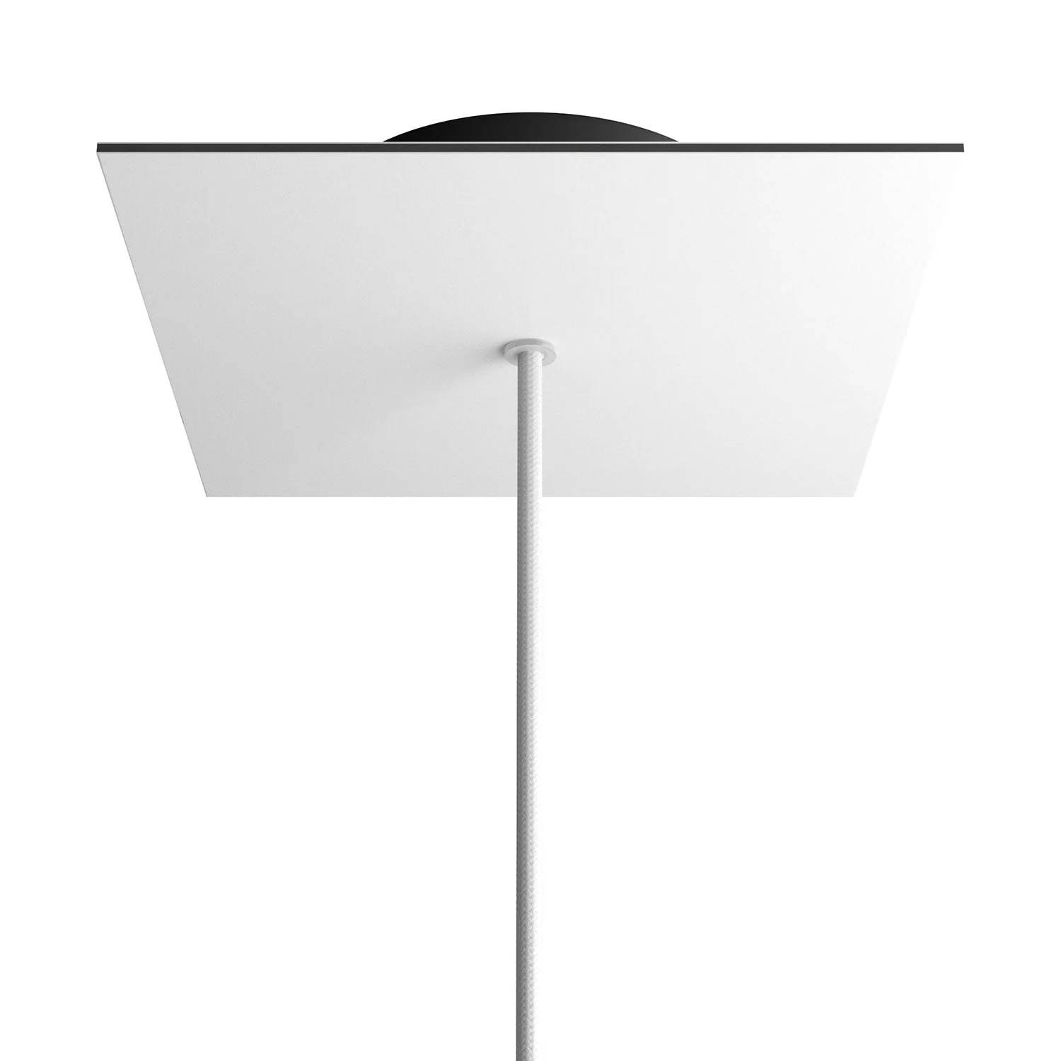 Rose-One Baldachin Quadrat, 200 mm mit 1 Loch und 4 seitlichen Löchern – Mattweiß - Image 8