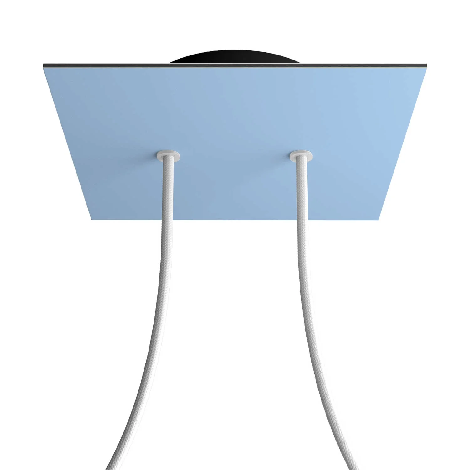 Quadratischer Rose-One Baldachin, 200 mm mit 2 Löchern und 4 Seitenlöchern – Zuckertütenblau - Image 8
