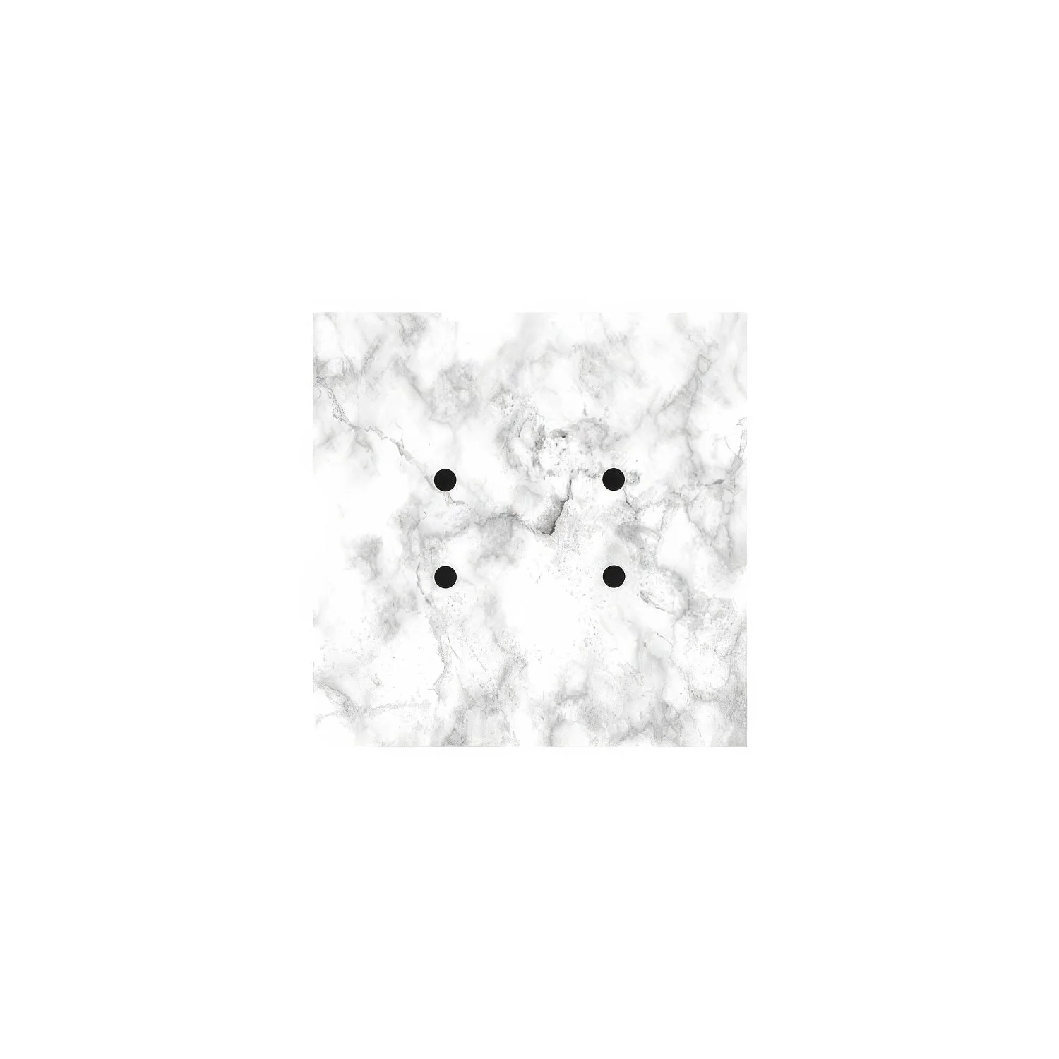 Rosone Rose-One quadratisch, 200 mm mit 4 Löchern und 4 seitlichen Löchern - Carrara-Marmor - Image 3