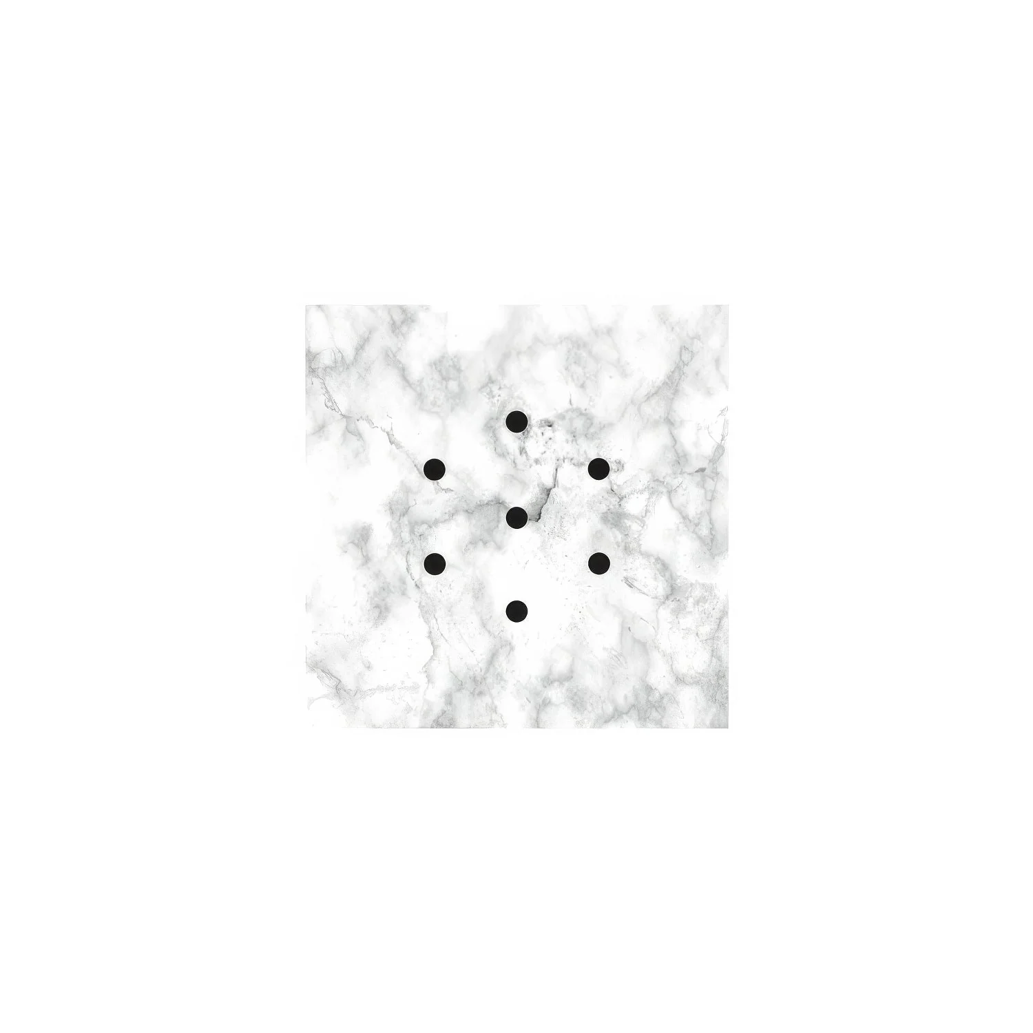 Rose-One quadratische Deckenrosette, 200 mm mit 7 und 4 seitlichen Löchern – Marmor Carrara - Image 3