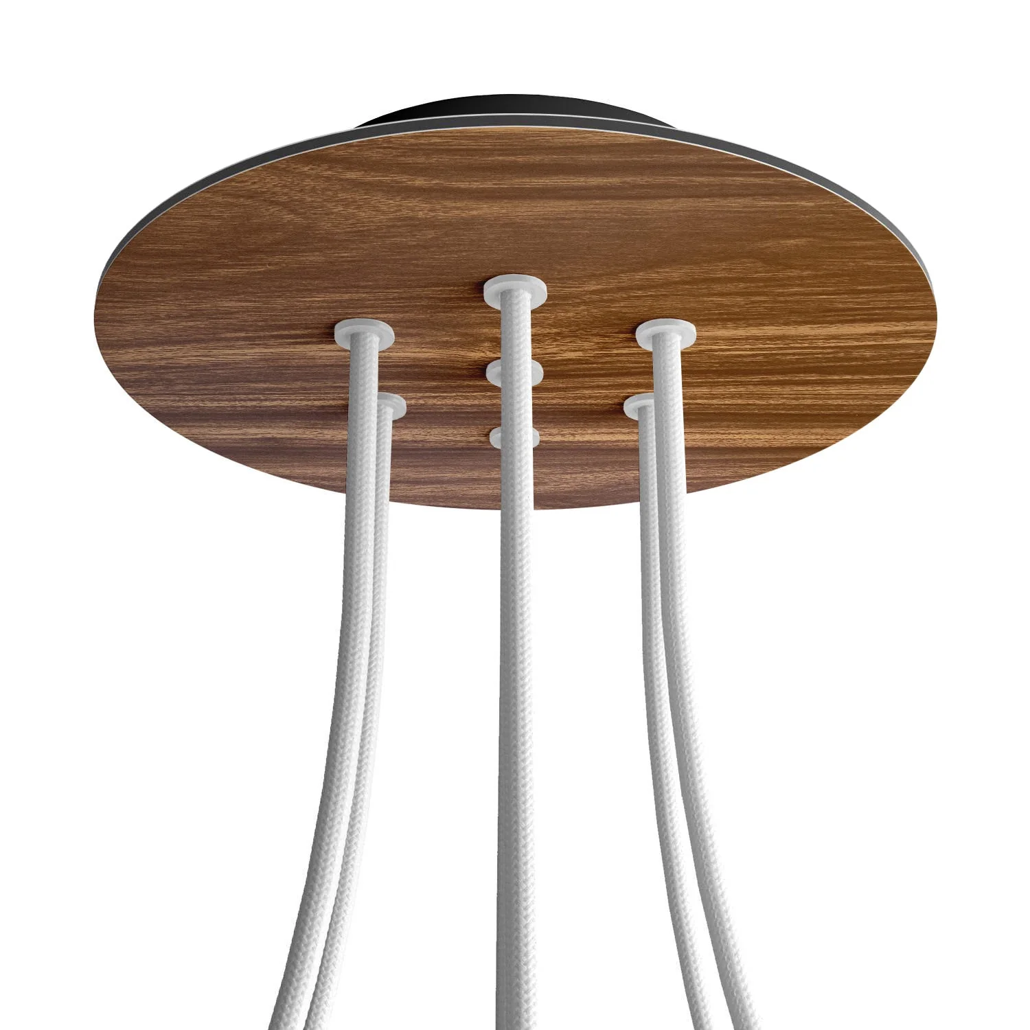 Lampenbaldachin Rose-One rund, Durchmesser 200 mm mit 7 Löchern und 4 seitlichen Löchern – Holz - Image 8