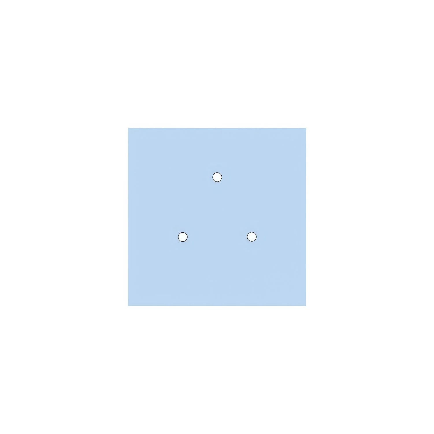 Rosone Rose-One quadratisch, 200 mm mit 3 Löchern und 4 seitlichen Löchern - Zuckerpapier-Blau - Image 3