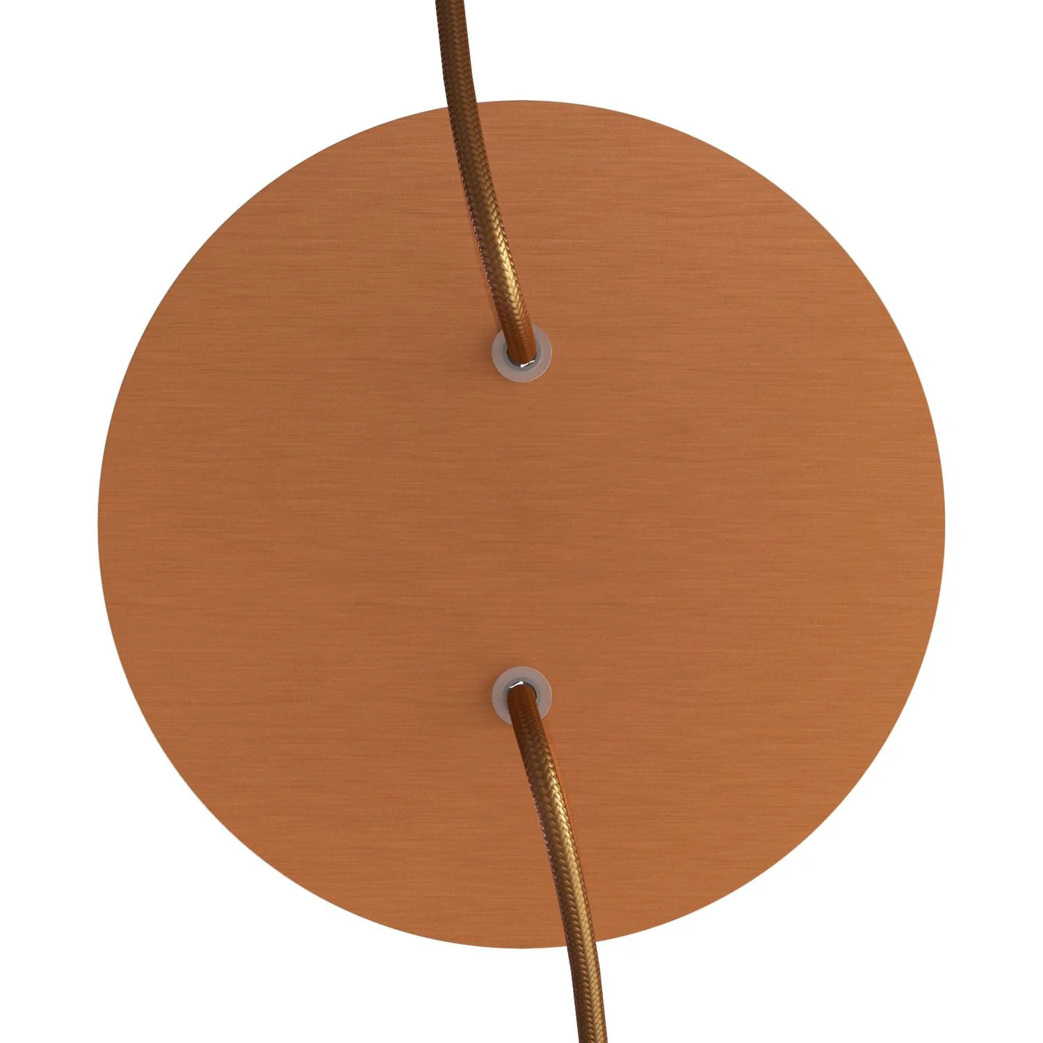 Rose-One Baldachin rund, Durchmesser 200 mm mit 2 Löchern und 4 seitlichen Löchern – Dibond mit satiniertem Kupfer - Image 2