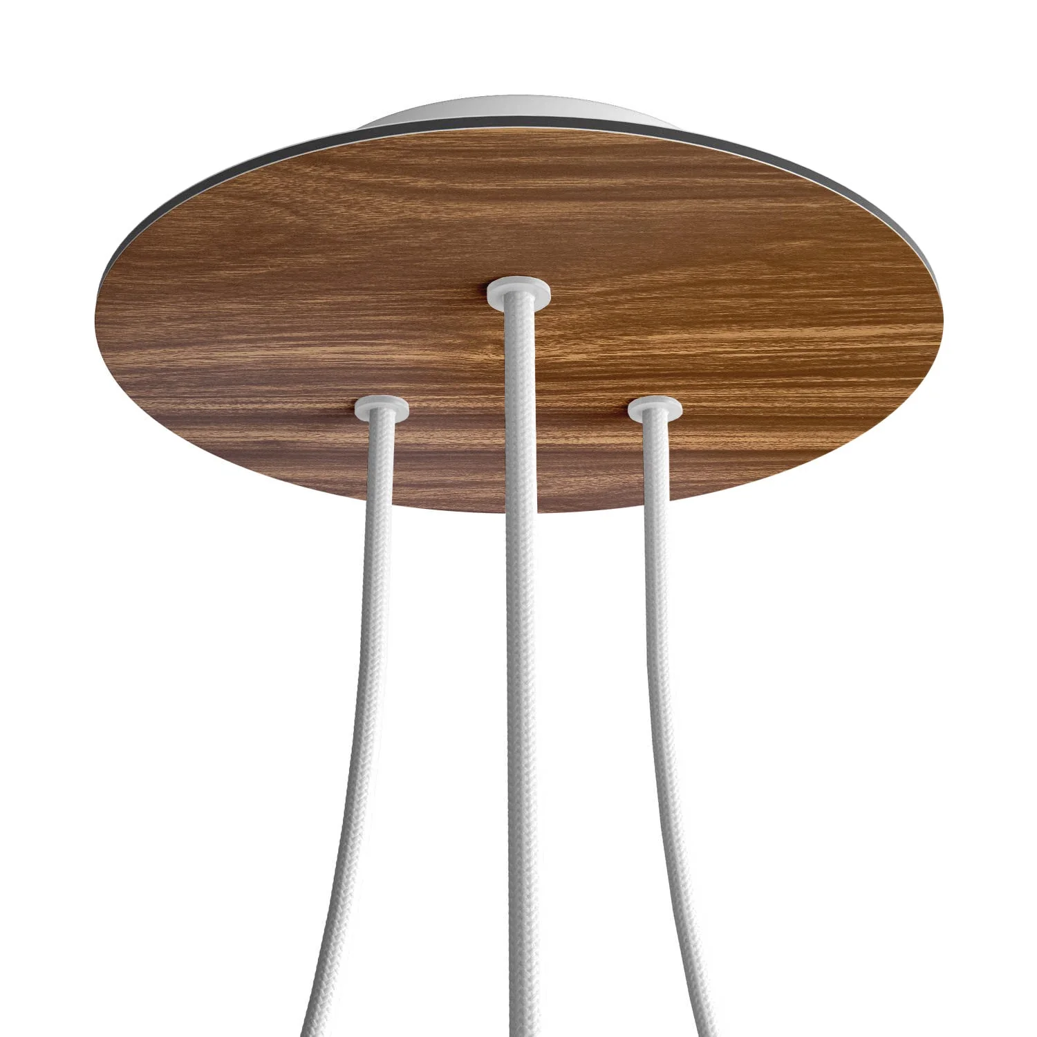 Rose-One-Baldachin rund, Durchmesser 200 mm mit 3 Löchern und 4 seitlichen Löchern – Holz