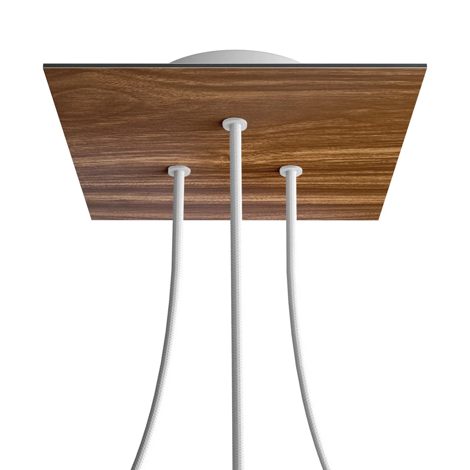 Rose-One Rosette quadratisch, 200 mm mit 3 Löchern und 4 seitlichen Löchern – Holz