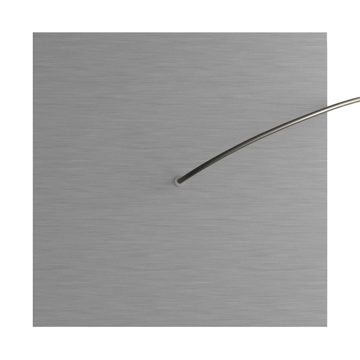 Lampenbaldachin XXL Rose-One quadratisch, 400 mm mit 1 Loch und 4 seitlichen Löchern – Dibond Edelstahl satiniert - Image 2