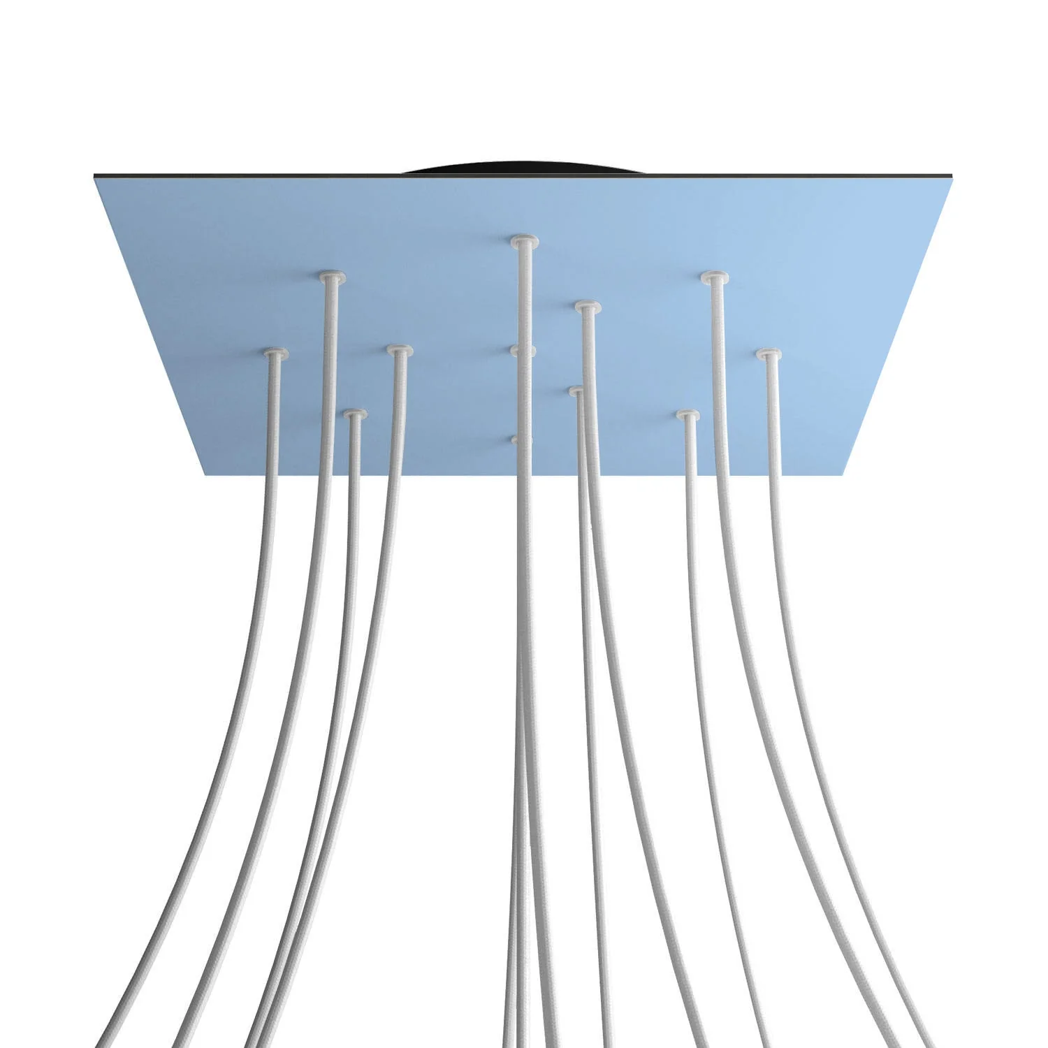 XXL-Baldachin Rose-One quadratisch, 400 mm mit 12 Löchern und 4 seitlichen Löchern – Zuckerlblau - Image 8