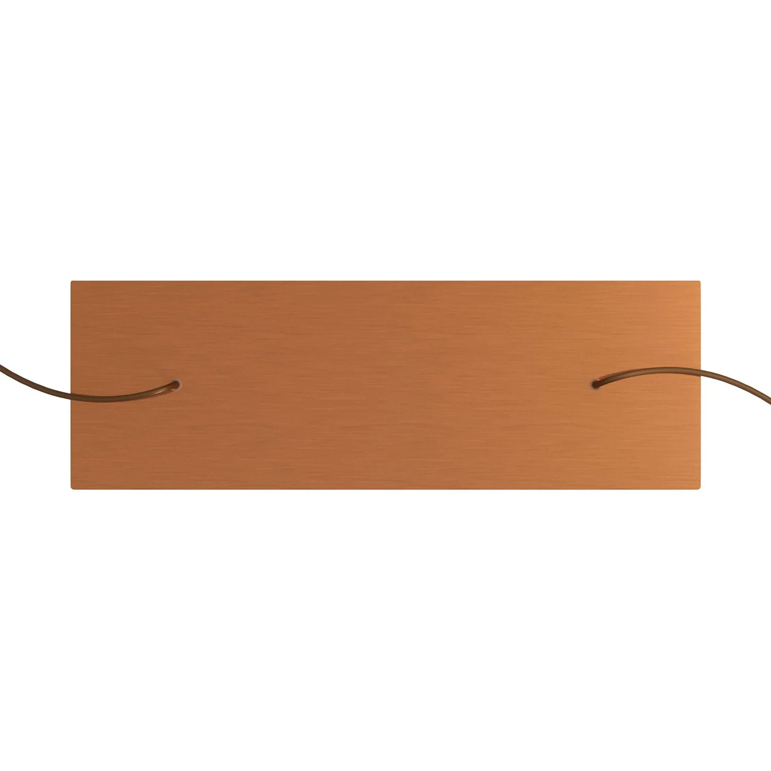 Rose-One XXL Rechteckiger Baldachin mit 2 Bohrungen und 6 seitlichen Bohrungen, Maße 675 x 225 mm – Dibond Satin-Kupfer - Image 2