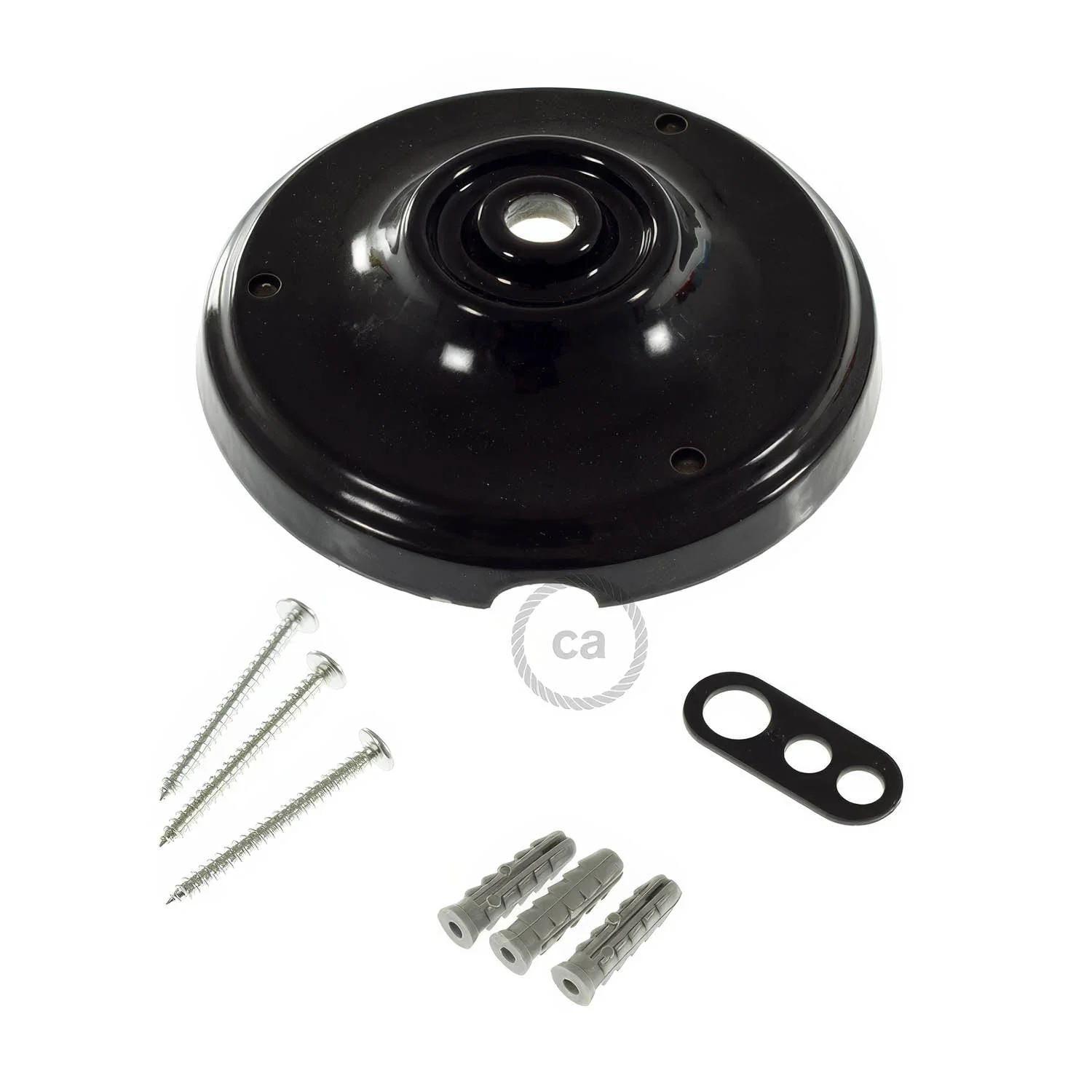 Rosone-Kit aus Porzellan – Schwarz - Image 3
