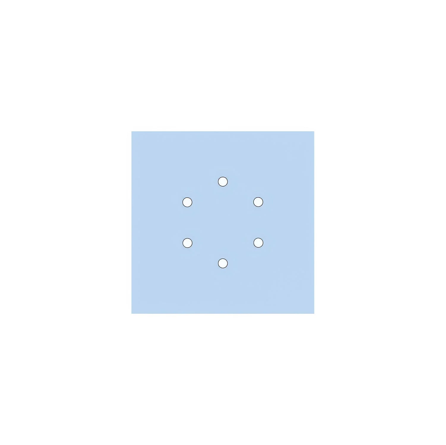 Lampenbaldachin Rose-One quadratisch, 200 mm mit 6 Löchern und 4 seitlichen Löchern – Taubenblau - Image 3