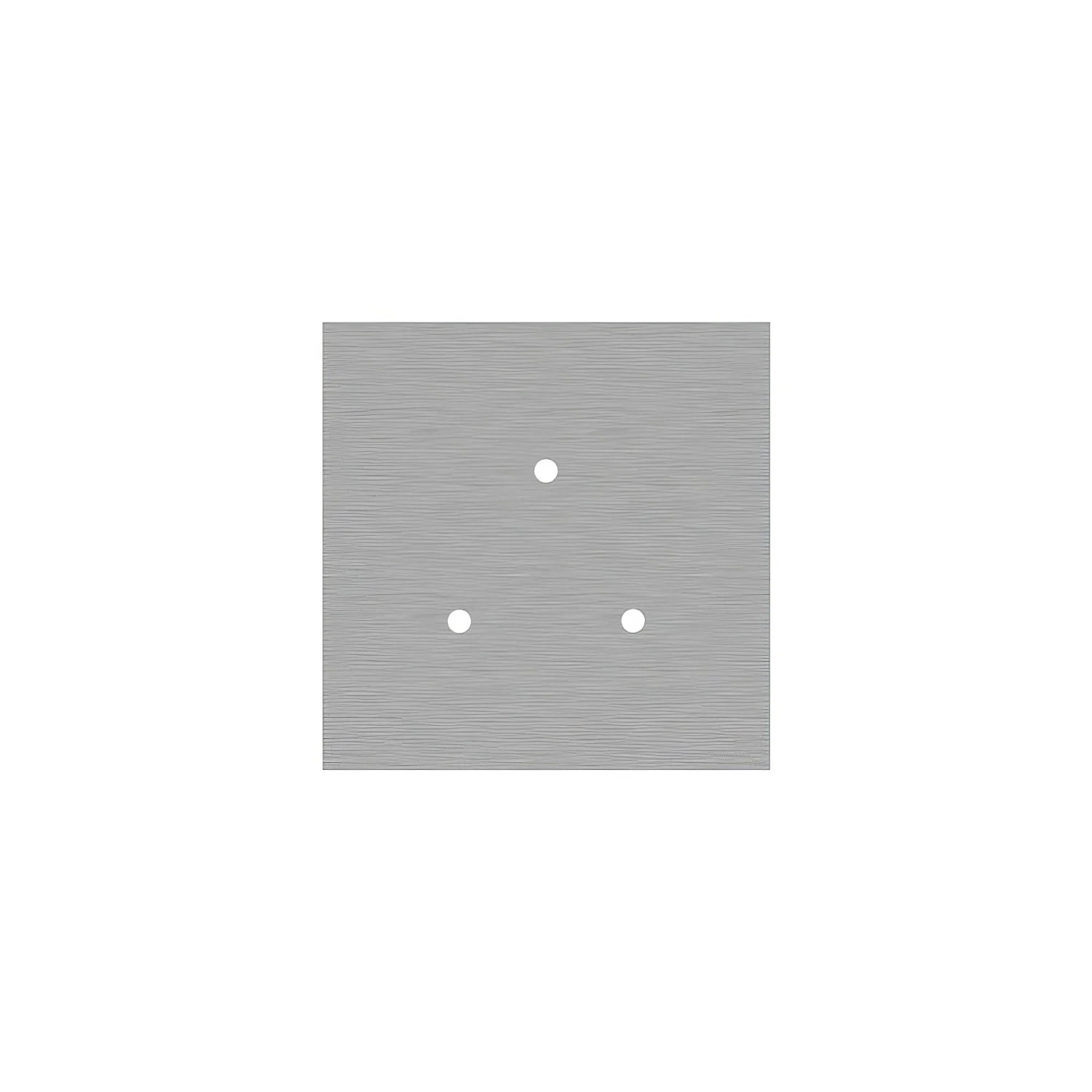 Rose-One quadratischer Baldachin, 200 mm mit 3 Löchern und 4 seitlichen Löchern – Dibond, satiniertes Stahl - Image 3