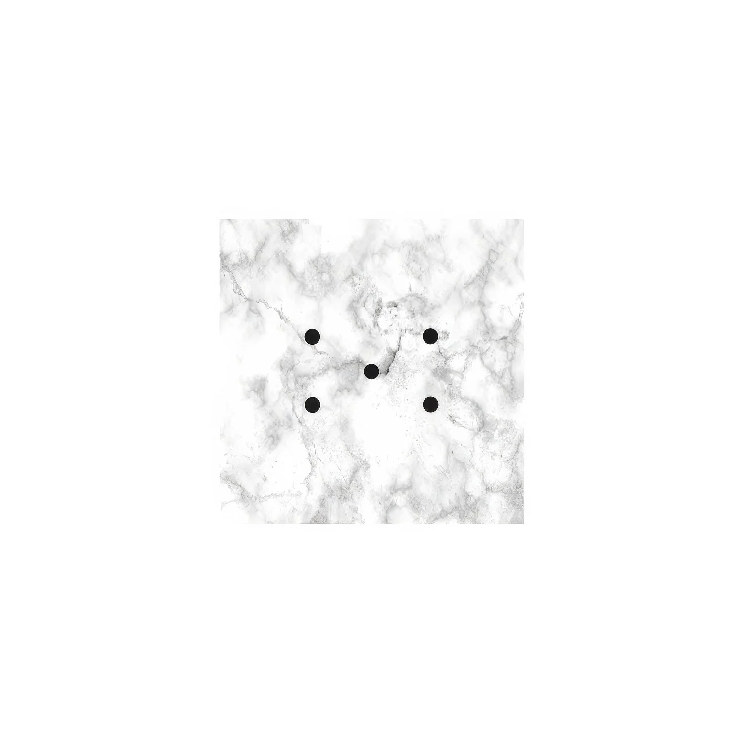 Quadratischer Rose-One Baldachin, 200 mm mit 5 Löchern und 4 seitlichen Löchern – Carrara-Marmor - Image 3