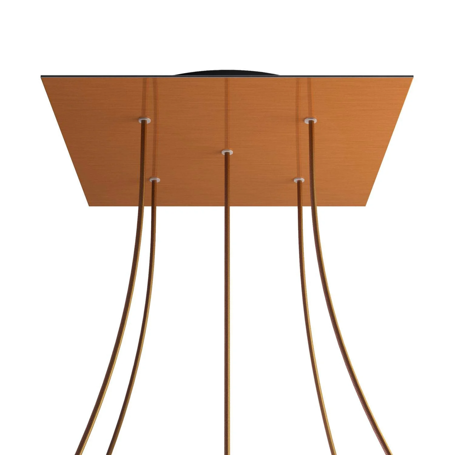 XXL-Baldachin Rose-One quadratisch, 400 mm mit 5 Löchern und 4 seitlichen Löchern – Dibond gebürstetes Kupfer - Image 8