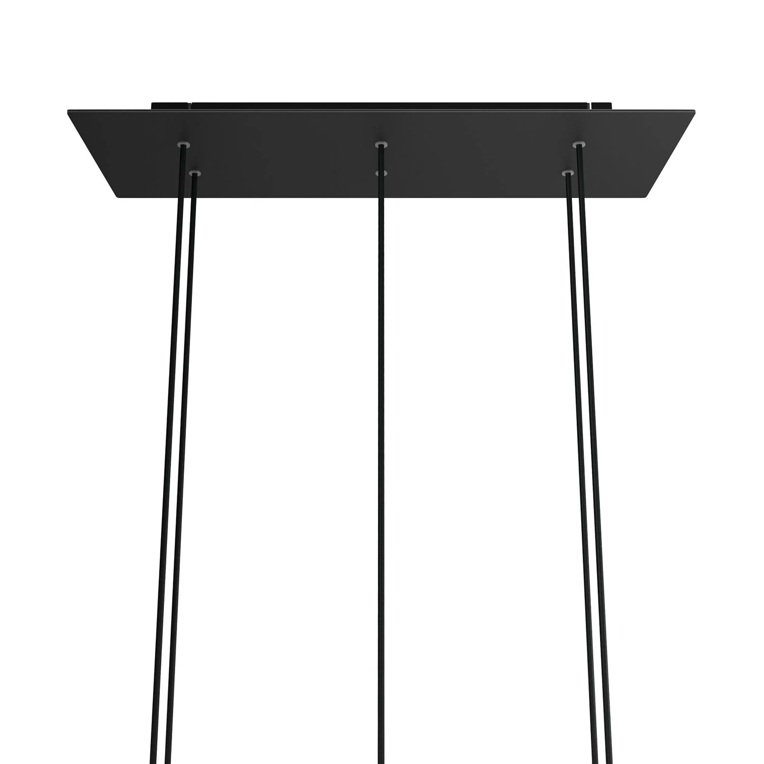Rose-One XXL Baldachin rechteckig mit 6 Öffnungen und 6 seitlichen Öffnungen, Maße 675 x 225 mm – Dibond Matt Schwarz - Image 7