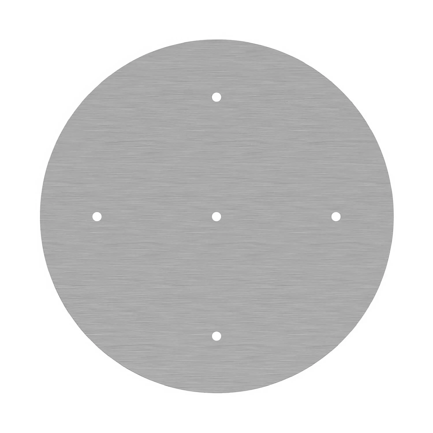 XXL Rosette Rose-One rund, Durchmesser 400 mm mit 5 Löchern und 4 seitlichen Löchern – Dibond Edelstahl satiniert - Image 3