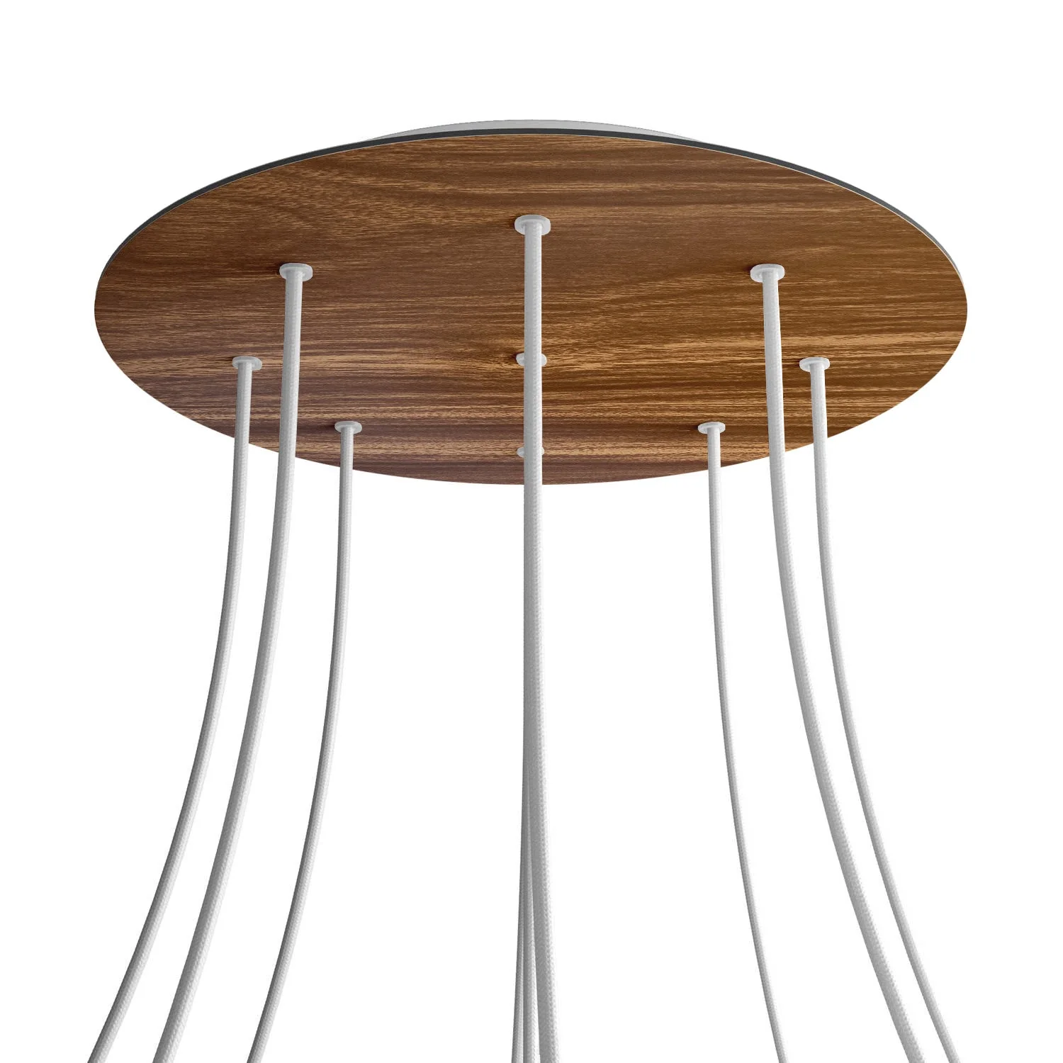 XXL Rund-Baldachin Rose-One, Durchmesser 400 mm mit 9 Löchern und 4 seitlichen Löchern - Holz