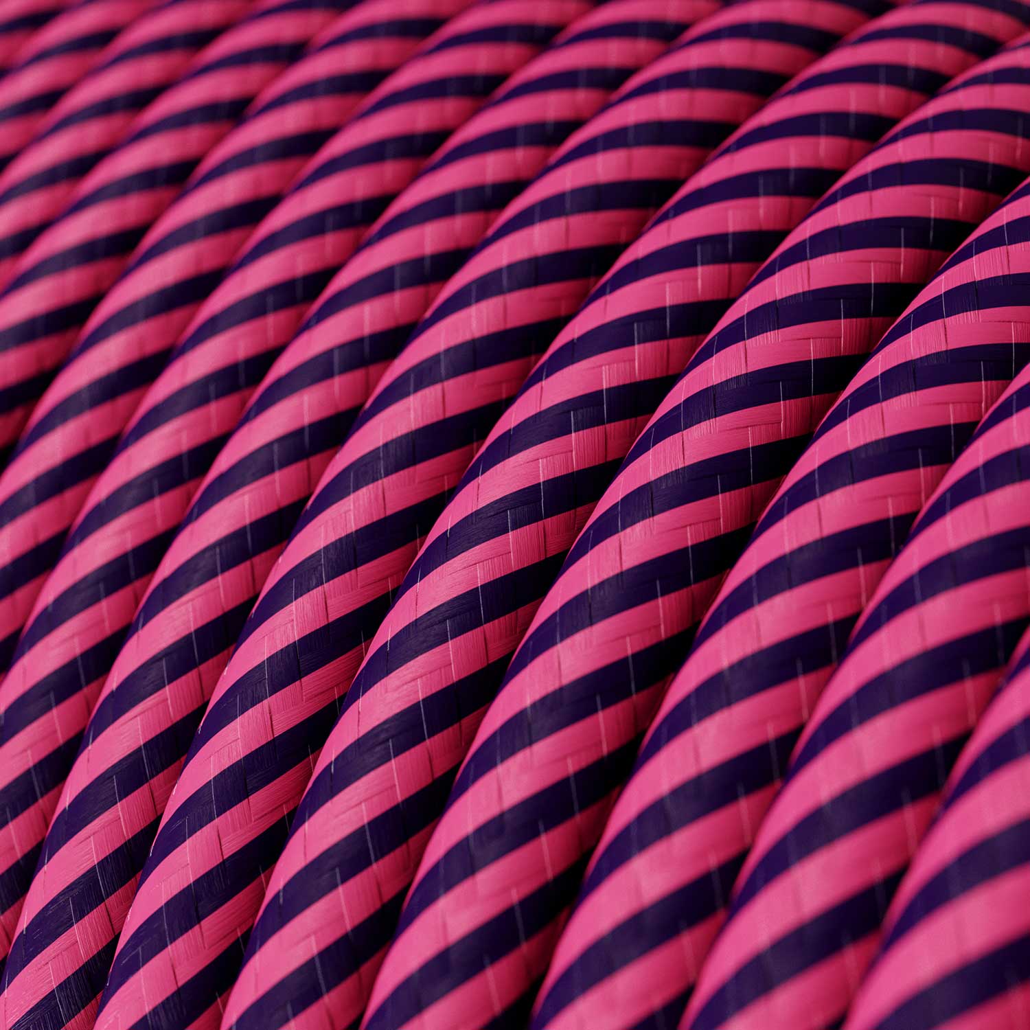 Rundes Electric Vertigo HD-Kabel, mit Fuchsia- und Dunkellila-Stoff ummantelt, ERM50 - Image 2