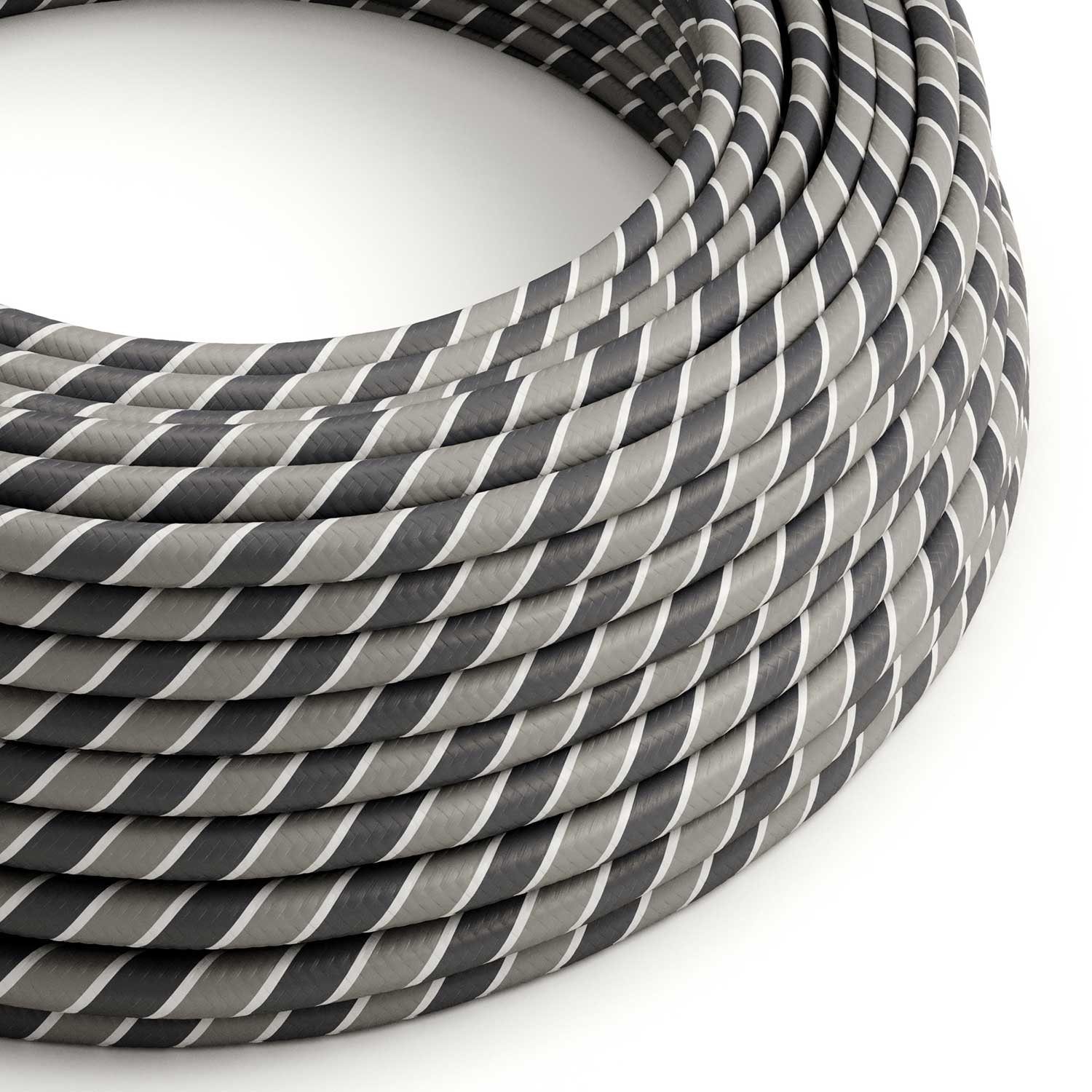 Rundes elektrisches Vertigo HD Kabel, ummantelt von Ironman Stoff ERM44