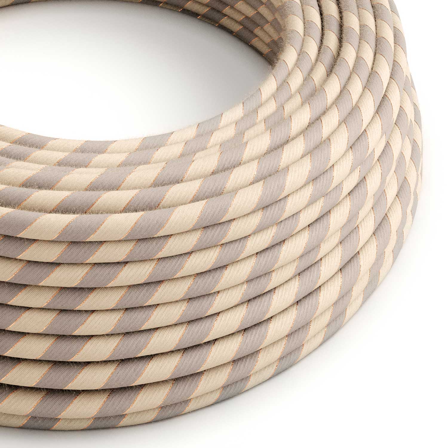 Rundkabel Electric Vertigo ummantelt mit Baumwolle und Leinen mit Kupferfaden ERR05
