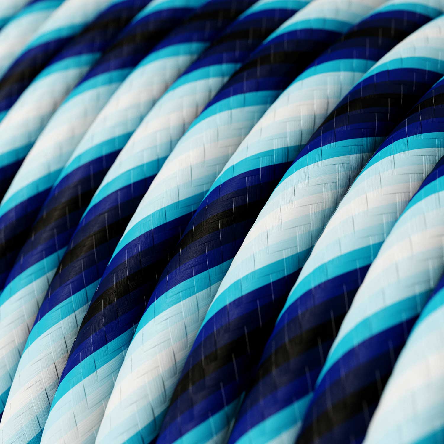 Rundes Elektrokabel Vertigo HD, überzogen mit Mr Blue Stoff ERM60 - Image 2