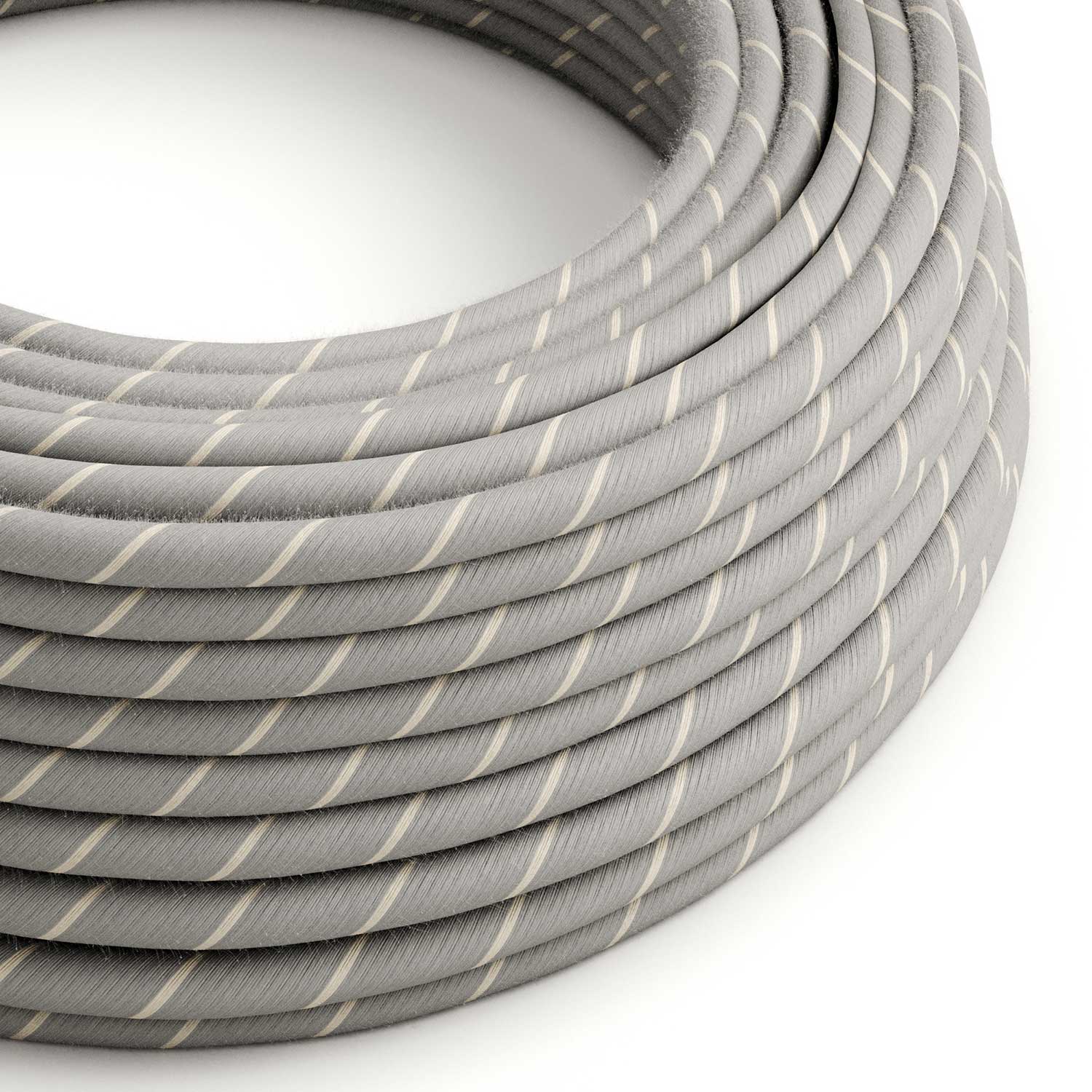Rundes Electric Vertigo Kabel, mit Eggnog Leinen und Baumwolle ummantelt ERD22
