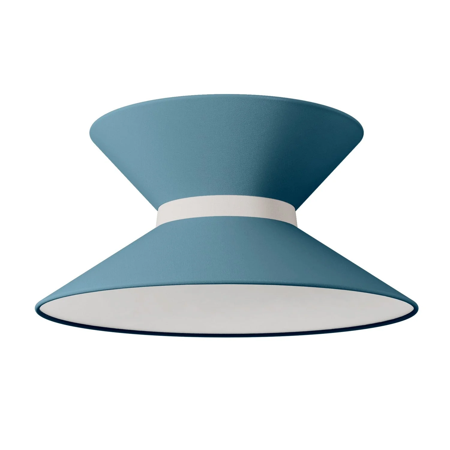 Lampenschirm aus Stoff Clessidra Teletta Himmelblau – Made in Italy