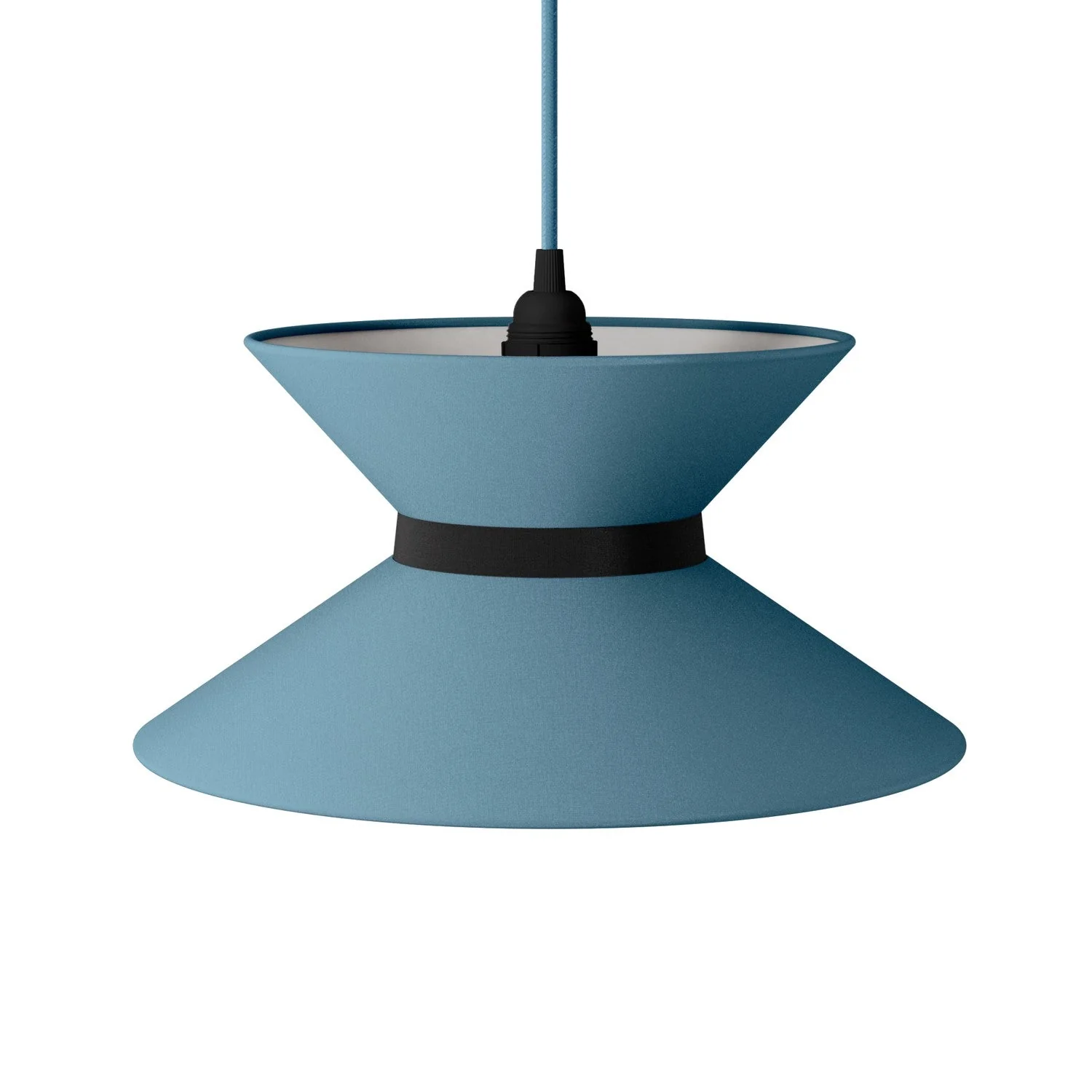 Lampenschirm aus Stoff Clessidra Teletta Himmelblau – Made in Italy - Image 13