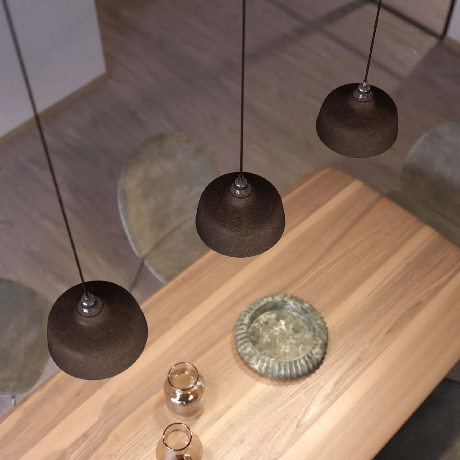 Schirm Coppa aus Keramik, Materia-Kollektion – Made in Italy – Corten-Effekt - Image 3