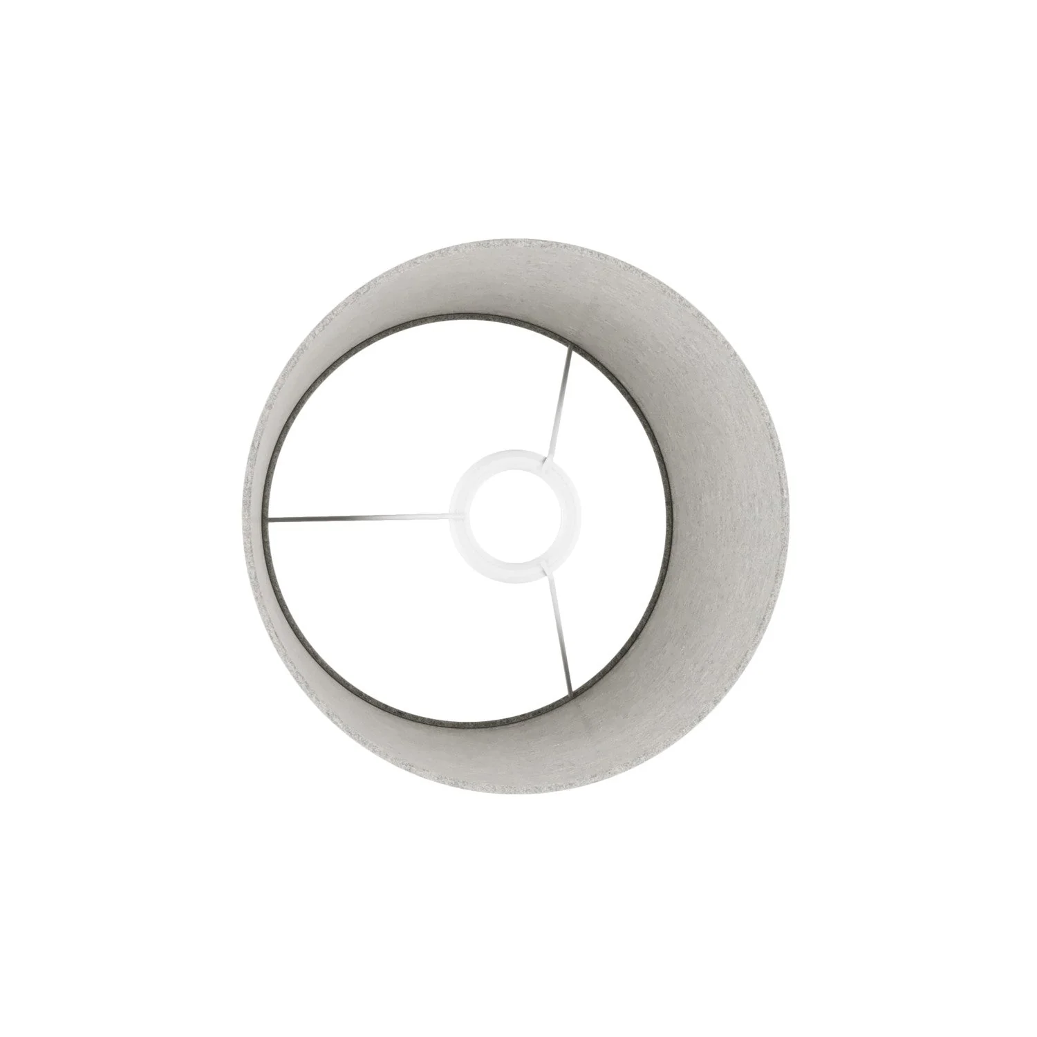 Athena Lampenschirm mit E27-Fassung für Tisch- oder Stehleuchte – Made in Italy – Wollstoff Hellgrau - Image 3