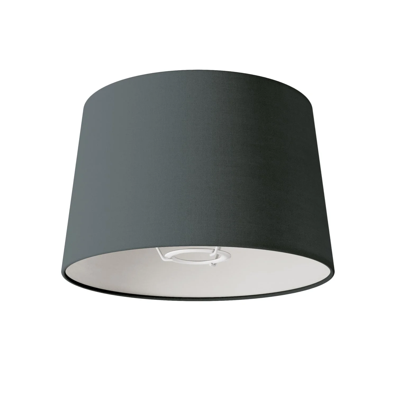 Athena Lampenschirm mit E27-Fassung für Tisch- oder Stehlampe – Made in Italy – Dunkelgrauer Stoffbezug