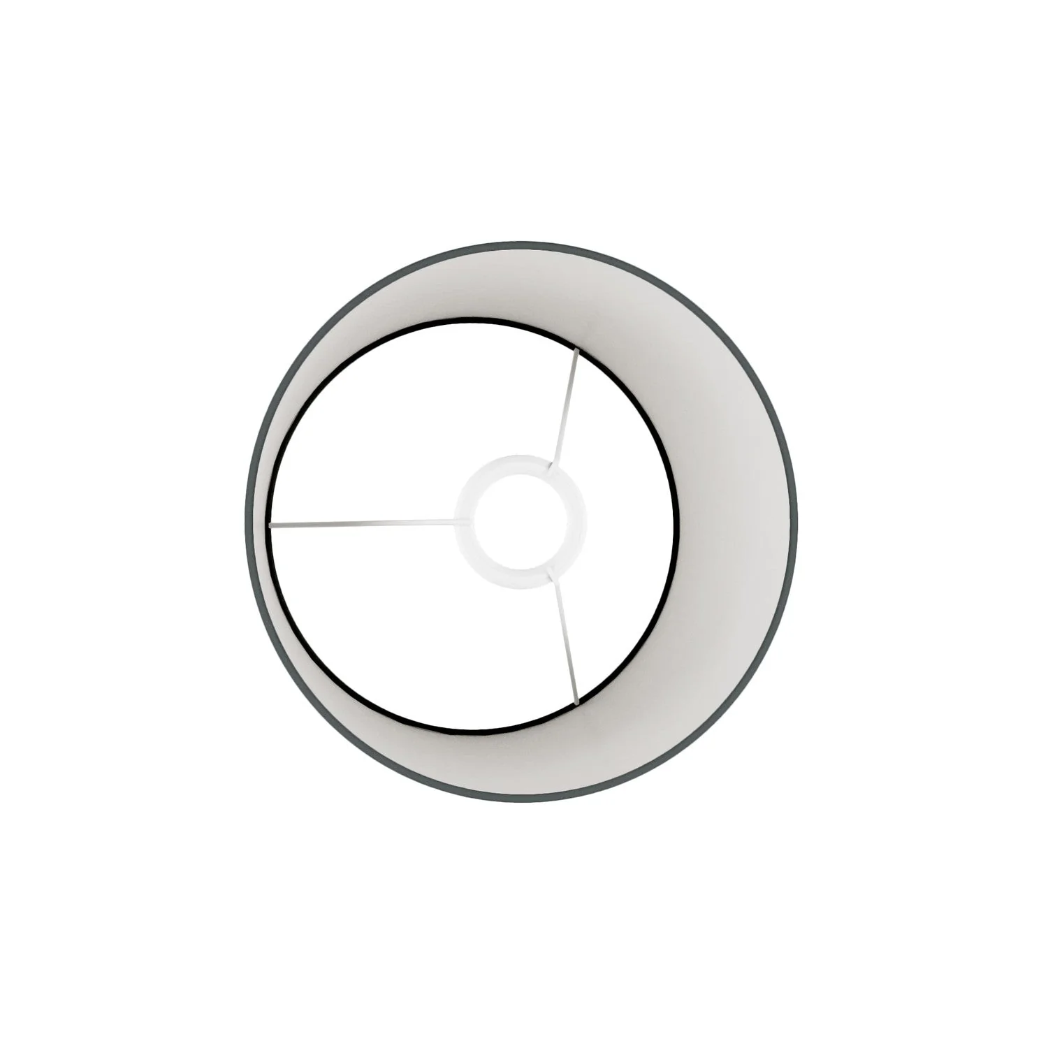 Athena Lampenschirm mit E27-Fassung für Tisch- oder Stehlampe – Made in Italy – Dunkelgrauer Stoffbezug - Image 3