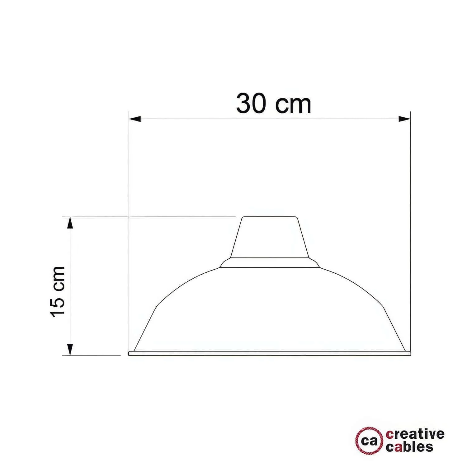 Lampenschirm Bistrot aus emailliertem Metall mit E27-Fassung, Durchmesser 30 cm – Schwarz - Image 4