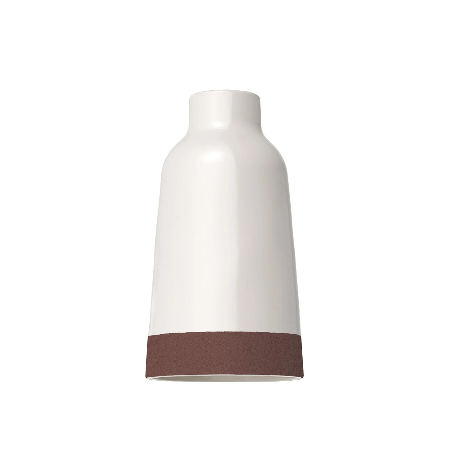 Flaschenförmiger, zweifarbiger Lampenschirm aus Keramik, Weiß und Braun, Kollektion Materia – Made in Italy - Image 4