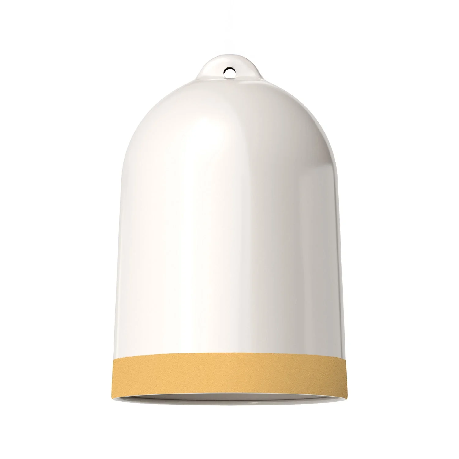 Campana XL Keramiklampenschirm, zweifarbig in Weiß und Gelb, Materia-Kollektion – Made in Italy - Image 3