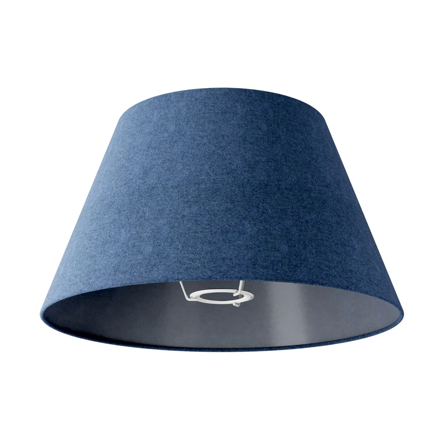 Lampenschirm Impero M aus Stoff für Stehleuchten, E27-Fassung – Made in Italy – Blaue Wolle