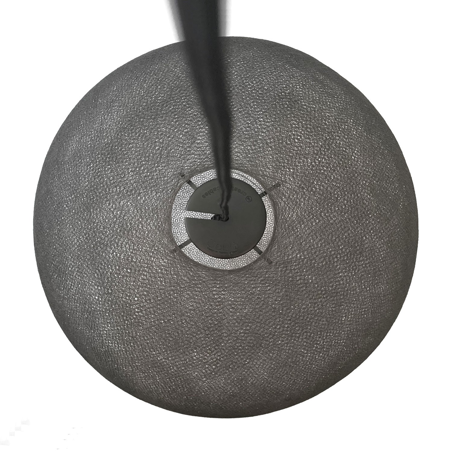 Sfera Light Lampenschirm aus handgefertigtem Faden – Polyester Anthrazitgrau - Image 4