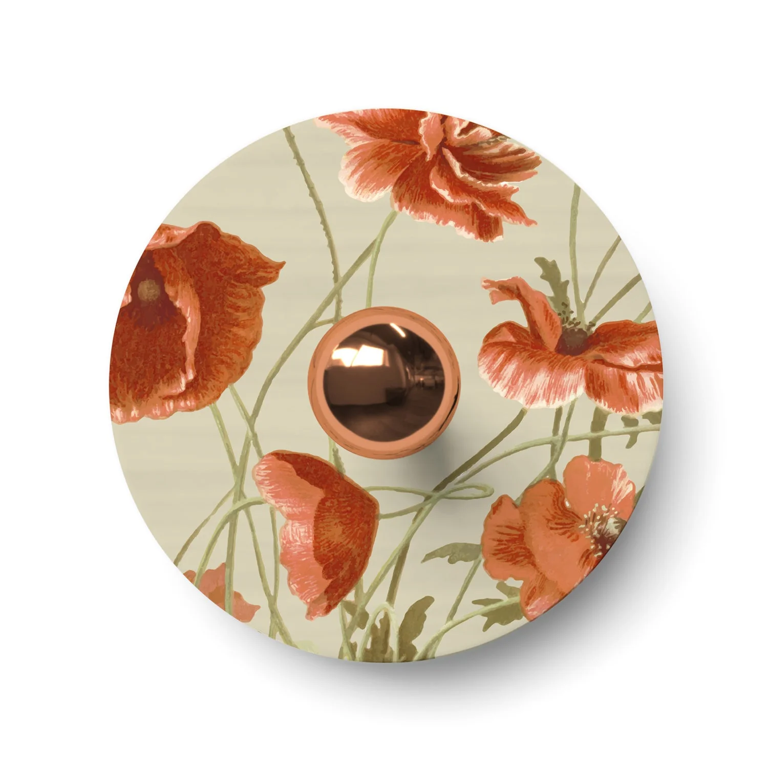 Mini Ellepì-Flachschirm mit Blumenmuster ‚Blossom Haven‘, botanischer Mohn, Durchmesser 24 cm – Made in Italy - Image 3