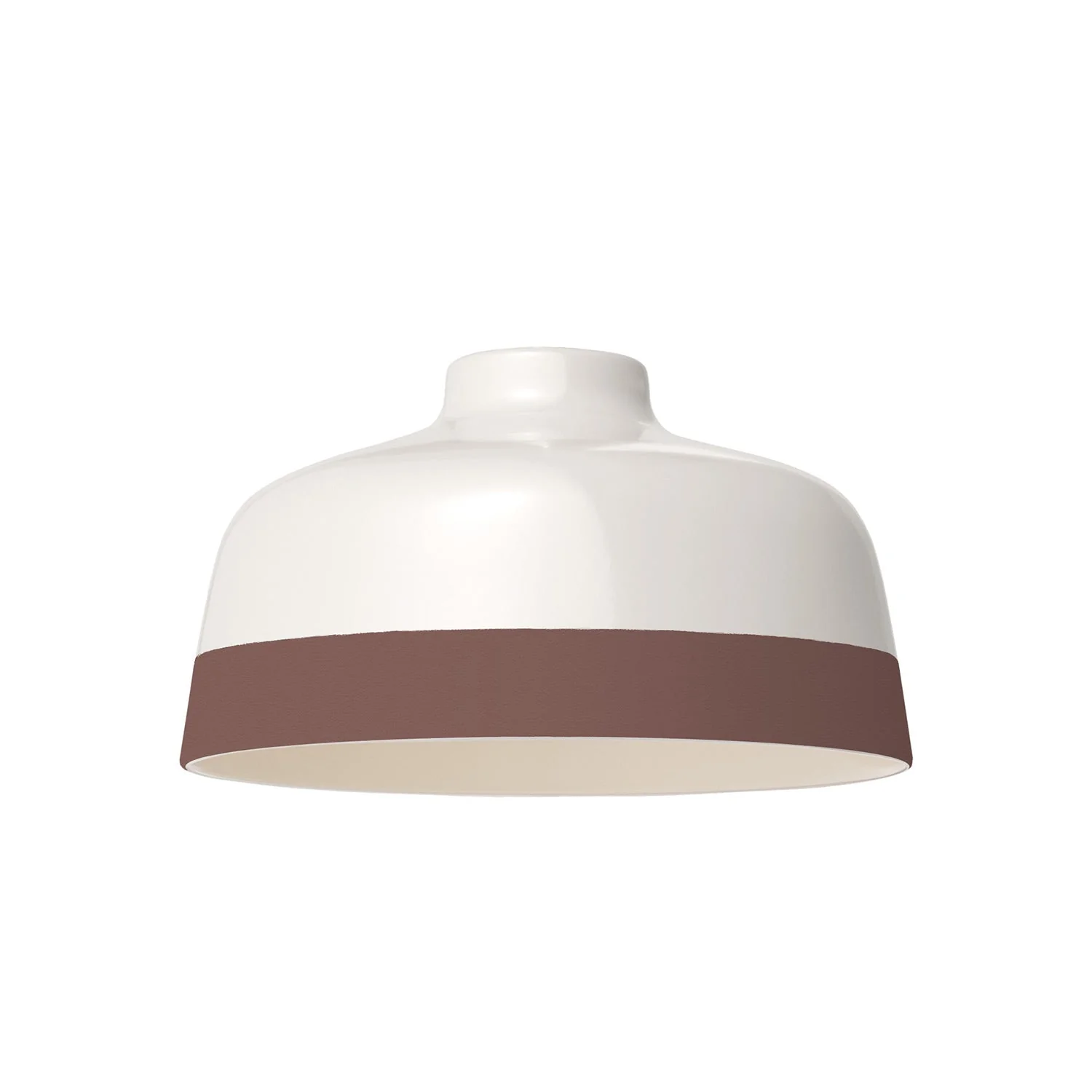 Lampenschirm Coppa zweifarbig aus Keramik Weiß und Braun, Kollektion Materia – Made in Italy - Image 4