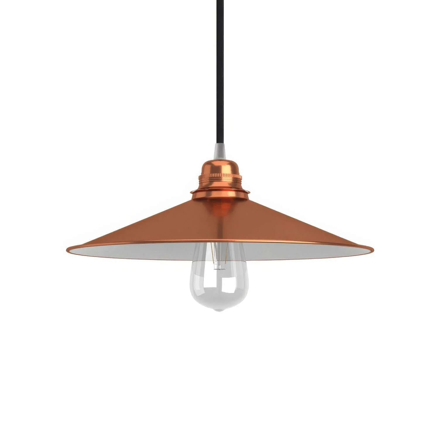 Lampenschirm Swing aus emailliertem Metall für Lampenfassungen E27 – Kupfer