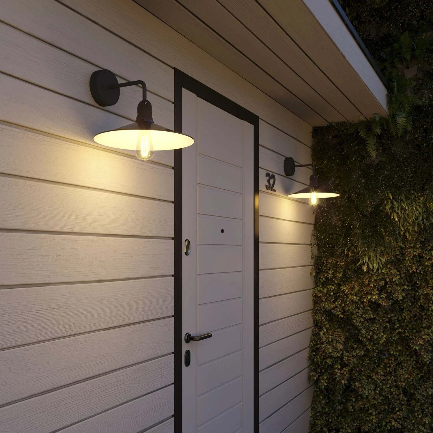 Fermaluce für Modulair-Lampenschirme mit L-Arm, Baldachin und IP65-wasserdichter Lampenfassung – Schwarz - Image 2