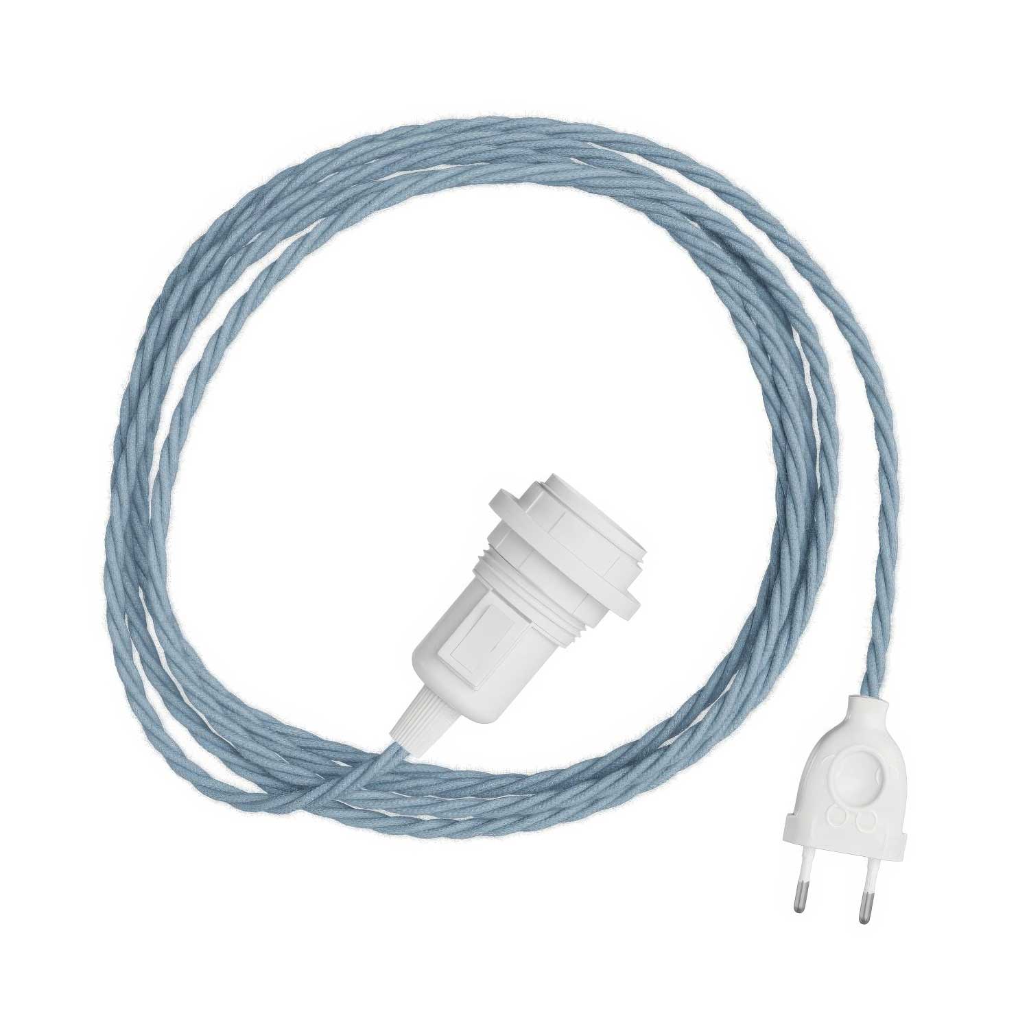 Snake Twisted für Lampenschirme – Plug-in-Lampe mit geflochtenem TC53-Stoffkabel