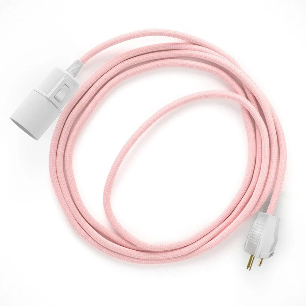 Snake – Plug-in-Lampe mit farbigem Textilkabel – RM16