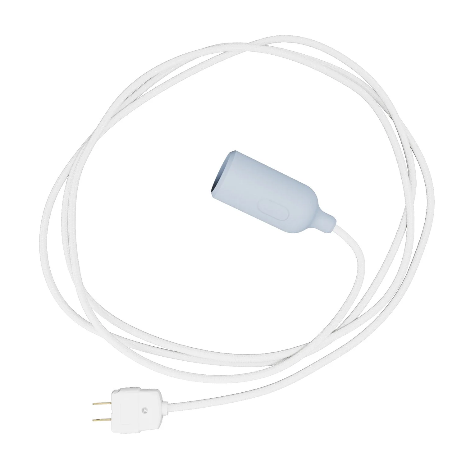 Snake – Silikonlampe mit Schalter und Stecker Powder Blue