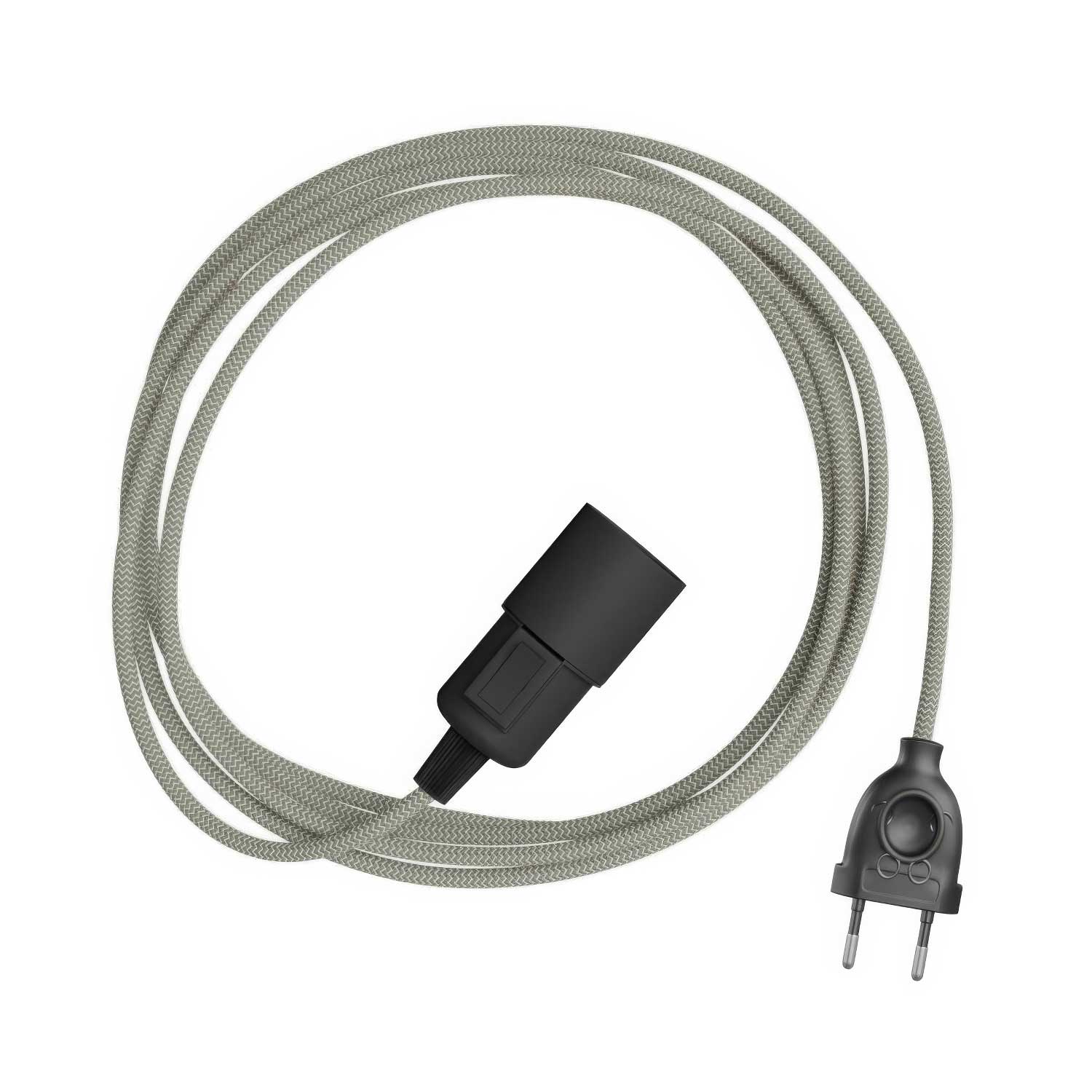 Snake Zig-Zag – Plug-in-Lampe mit Stoffkabel im Zig-Zag-Effekt RD74