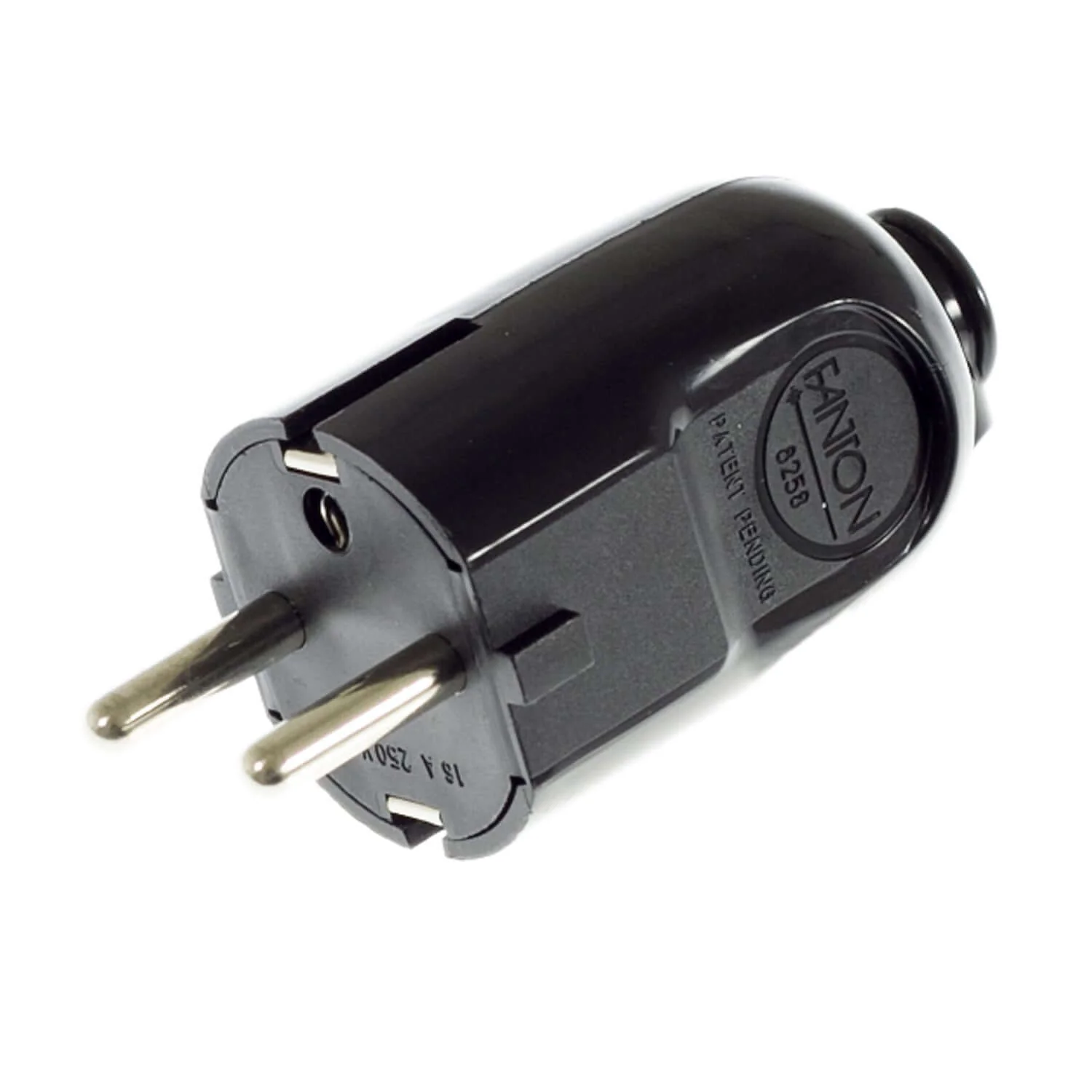 Schuko-Stecker – Made in Italy – Schwarz